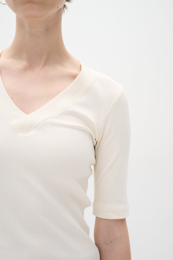 Cacatoès InWear Dagna V-Neck T-Shirt In Whisper White