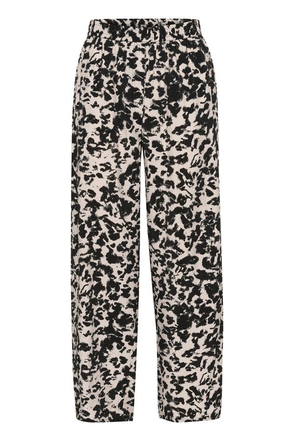Cacatoès InWear Faye IW Printed Trouser In Black Shadow