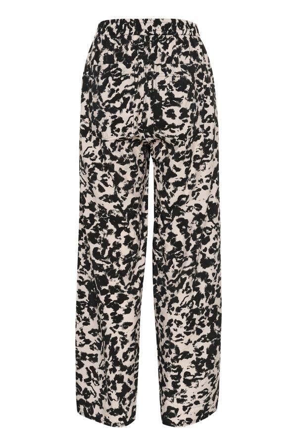 Cacatoès InWear Faye IW Printed Trouser In Black Shadow