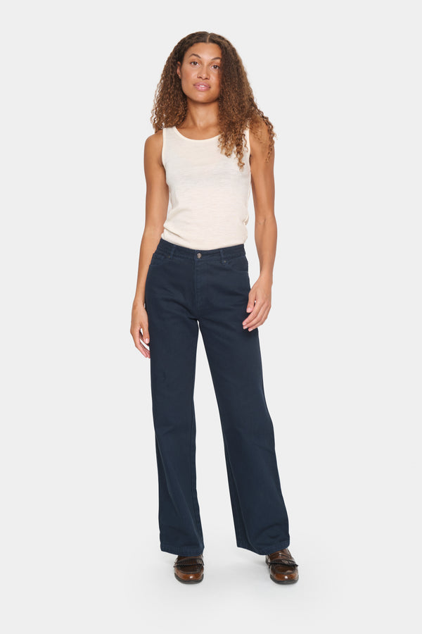 Cacatoès Inwear Ilu Wide Leg Jeans In Midnight Sail Wash