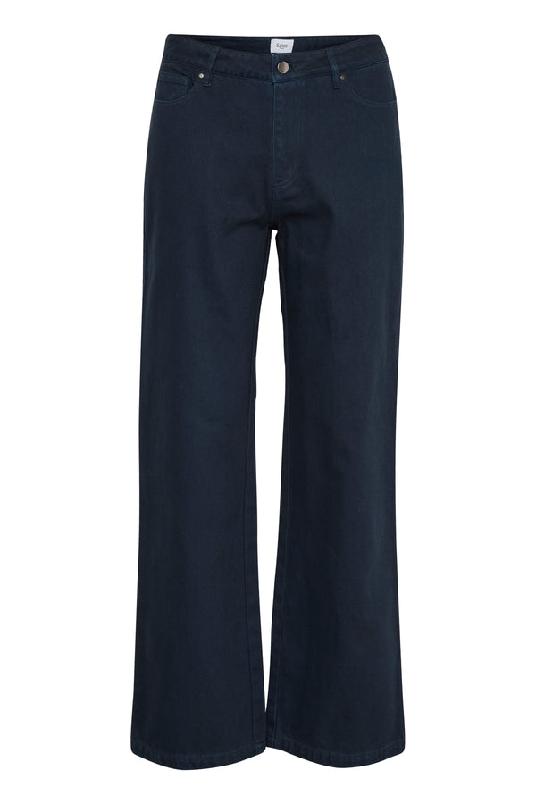 cacatoès Inwear Ilu Wide Leg Jeans in Midnight Sail Wash