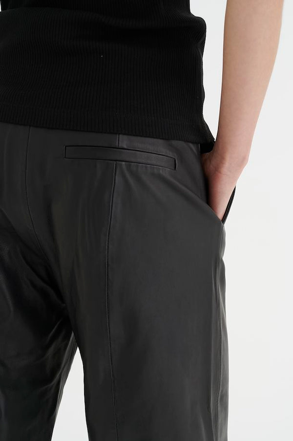 Cacatoès InWear Karleen IW Leather Long Black Cullotte