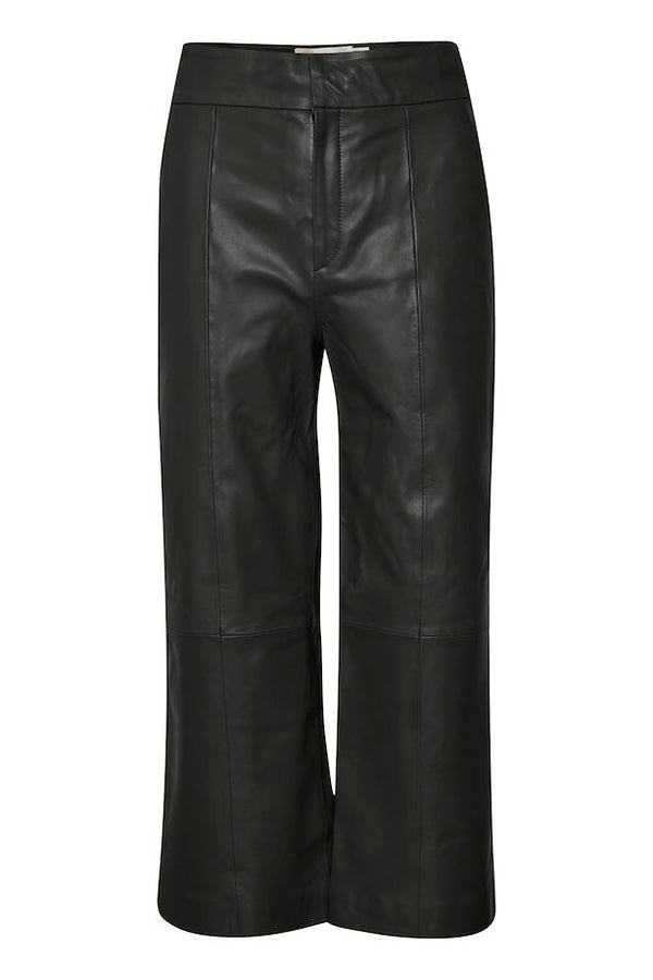 cacatoès InWear Karleen IW Leather Long Black Cullotte