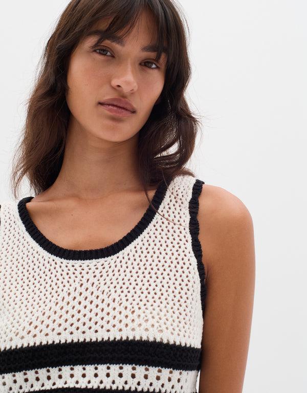 Cacatoès InWear Yancy Knitted Striped Tank Top IW Top