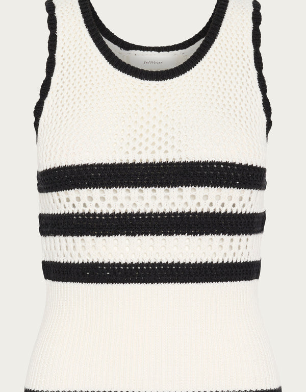 Cacatoès InWear Yancy Knitted Striped Tank Top IW Top