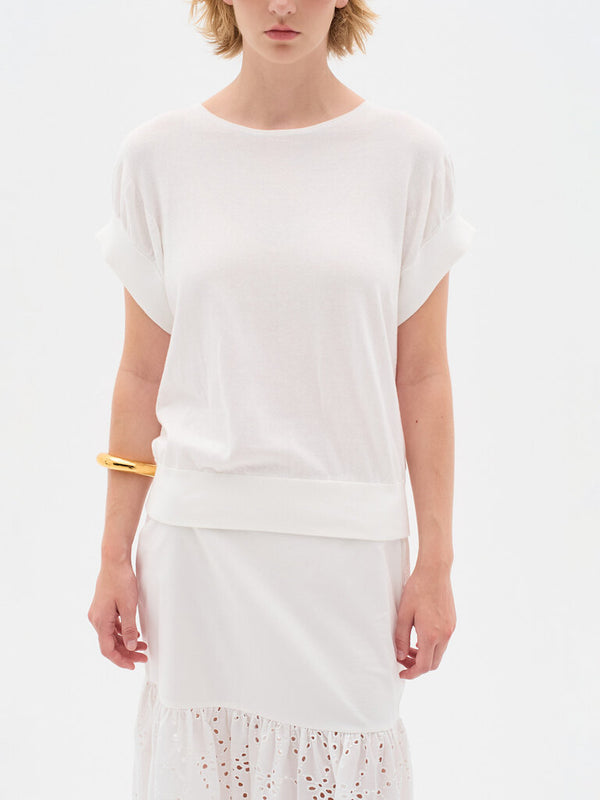 Cacatoès InWear Yas Cotton Top IW Top In Pure White