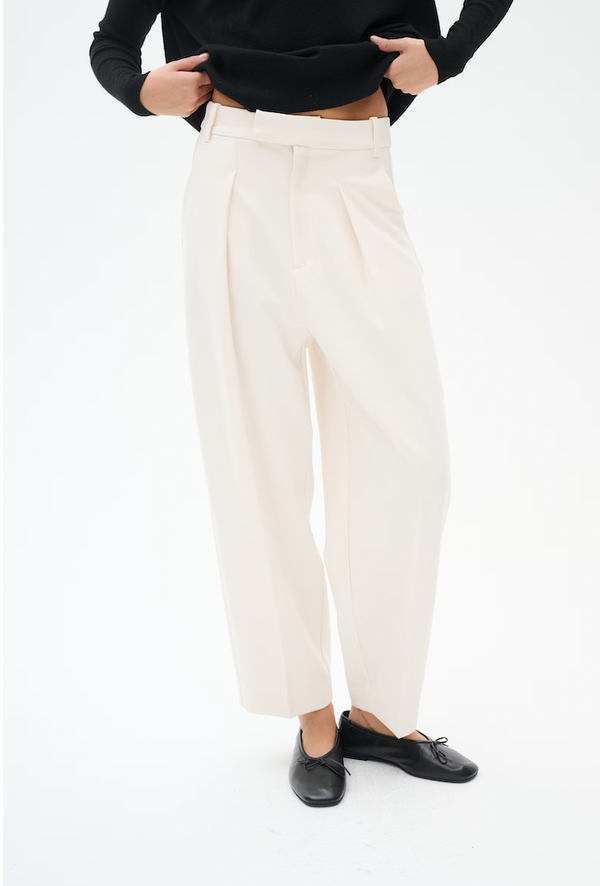 Cacatoès InWear Zella Barrel Trouser In Whisper White