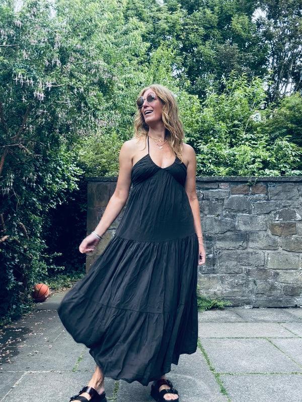 Cacatoès Lauren Halter Neck Dress In Chocolate (One Size)