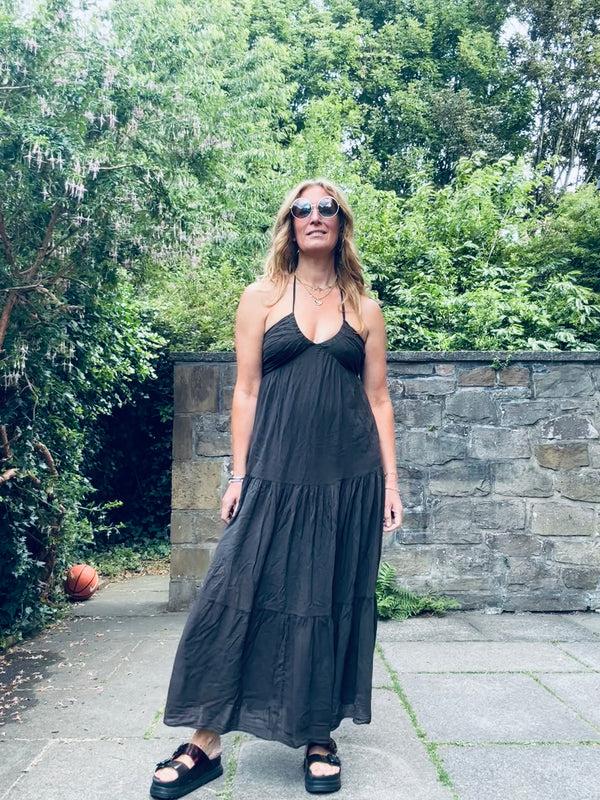 cacatoès Lauren Halter Neck Dress in Chocolate (One Size)