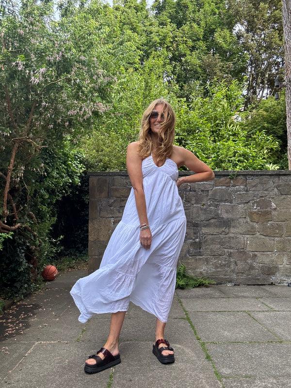 Cacatoès Lauren Halter Neck Dress In White (One Size)