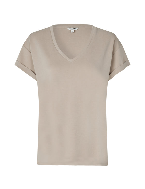 Cacatoès MbyM Bosko Luxe V-Neck T-Shirt In Island Fossil