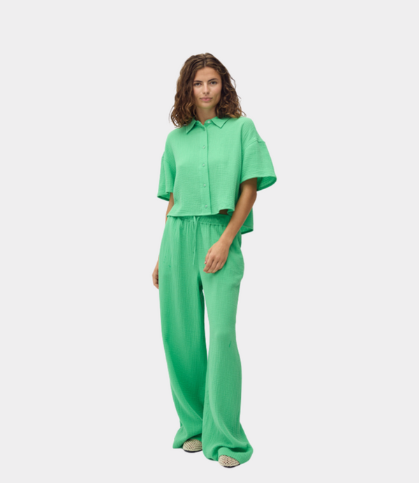 Cacatoès MbyM Emele Seersucker Shirt In Green Bouquet