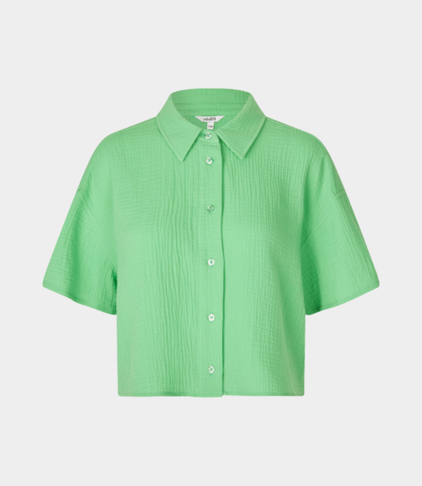 Cacatoès MbyM Emele Seersucker Shirt In Green Bouquet