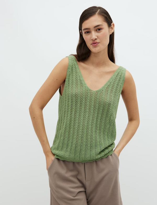 Cacatoès MbyM Humita-M Knitted Top In Green Bouquet