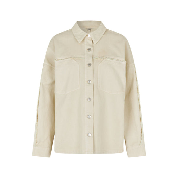 Cacatoès MbyM Kany Wilmana Denim Shirt Jacket In Oyster