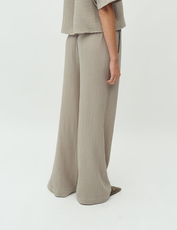 Cacatoès MbyM Kassaka Seersucker Trousers In Light Twig