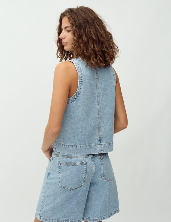 Cacatoès MbyM May Louisana Sleeveless Shirt In Vintage Wash