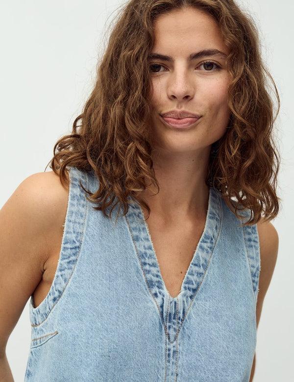 Cacatoès MbyM May Louisana Sleeveless Shirt In Vintage Wash