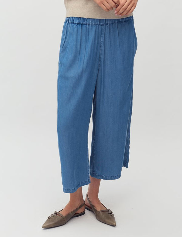 Cacatoès MbyM Talvi Anjelica Culotte Trousers In Mid Vintage Wash