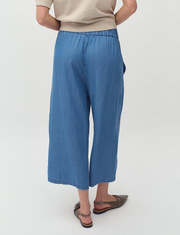 Cacatoès MbyM Talvi Anjelica Culotte Trousers In Mid Vintage Wash