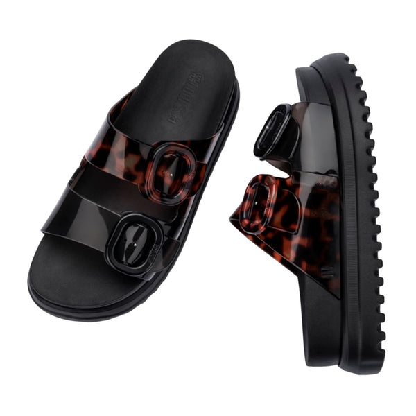 Cacatoès Melissa Cosy Platform In Black And Tortoise