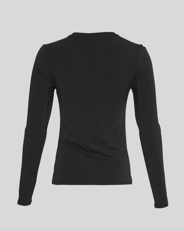 Cacatoès MSCH Betrina Round Neck Long Sleeved Top In Black