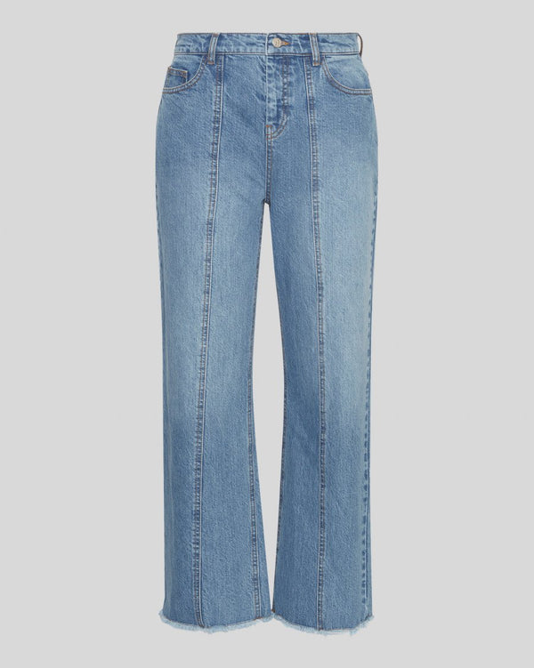 Cacatoès MSCH Eli Ada High Waisted Straight Jeans In Mid Blue Wash