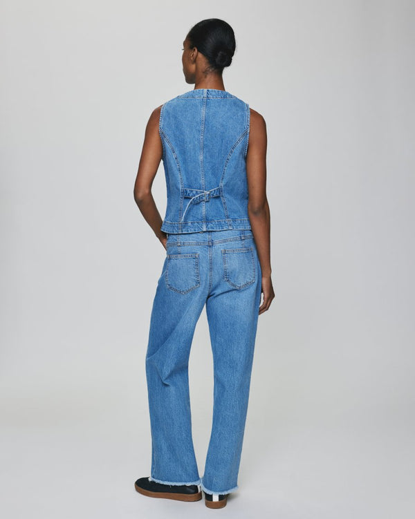 Cacatoès MSCH Eli Ada High Waisted Straight Jeans In Mid Blue Wash