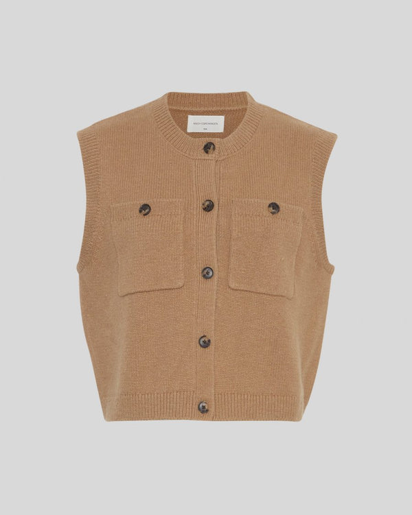 Cacatoès MSCH Marica Carina Knitted Waistcoat In Ermine
