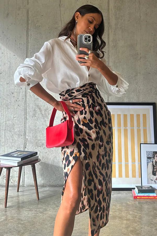 Cacatoès Never Fully Dressed Jaspre Animal Print Skirt