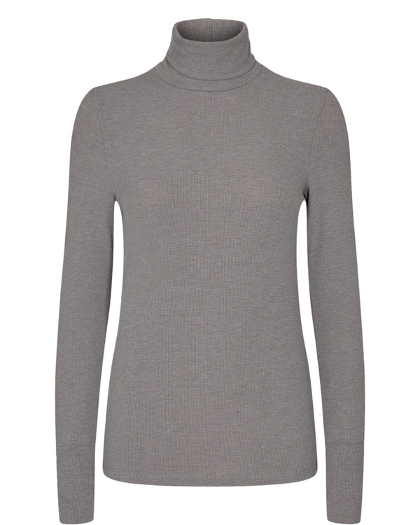 cacatoès Numph Nubowie Ribbed Rollneck in Medium Gray