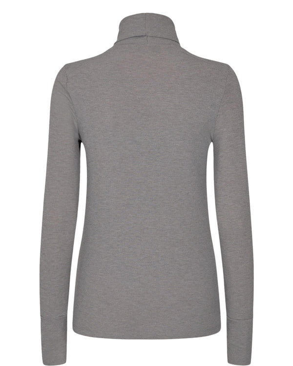 Cacatoès Numph Nubowie Ribbed Rollneck In Medium Gray
