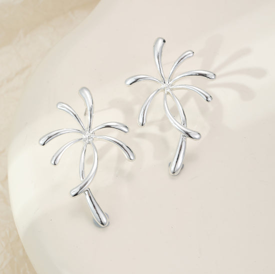 cacatoès Roar Starburst Statement Earrings in Silver