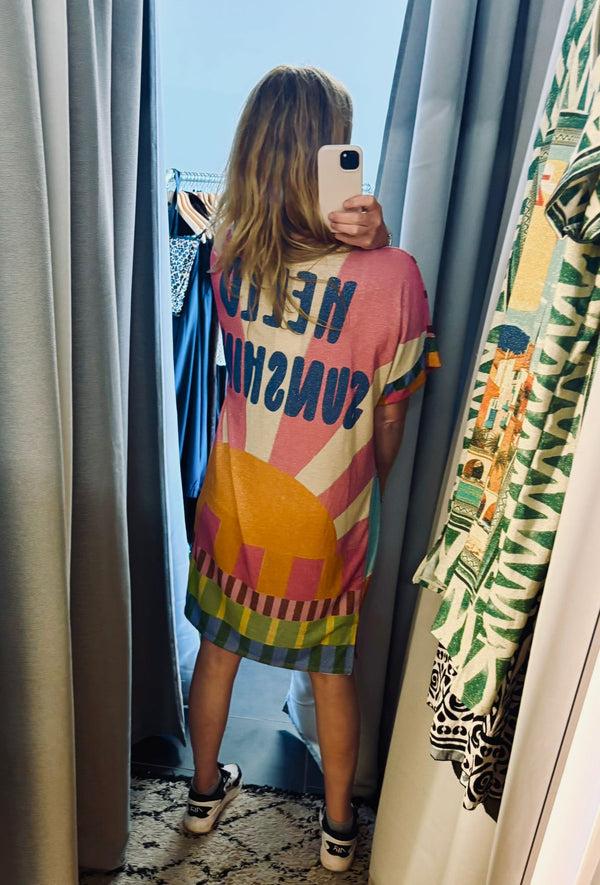 Cacatoès Sunshine Shorter Printed Lurex Dress (ONE SIZE)