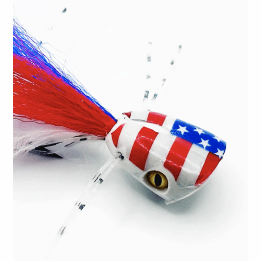 caddis fly Patriot Bass Popper