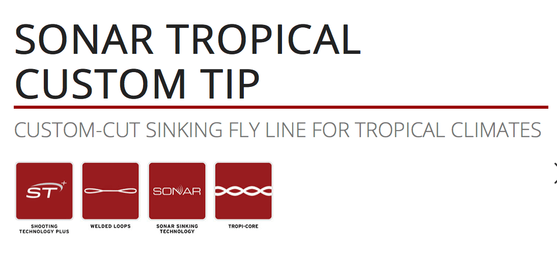 caddis fly Sonar Tropical Custom Tip Line