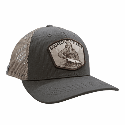 Caddis Fly Squatch And Release Trucker Hat