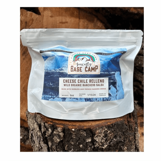 caddis fly Chili Relleno with Ranchero Salsa and Burrata Cheese