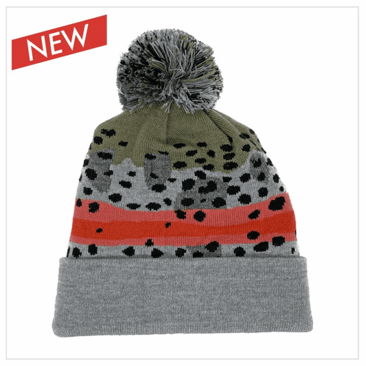caddis fly Rep Your Water Rainbow Trout Skin 2.0 Knit Hat