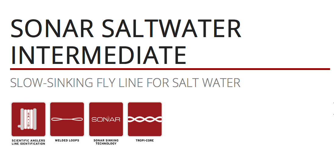 caddis fly Sonar Saltwater Full Intermediate Fly Line