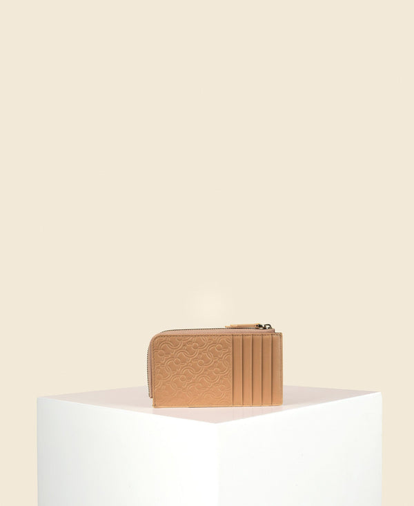 Cafuné C-Lock L-Zip Cardholder - Camel
