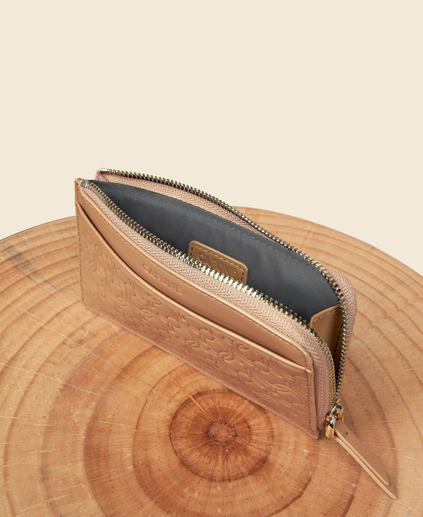 Cafuné C-Lock L-Zip Cardholder - Camel