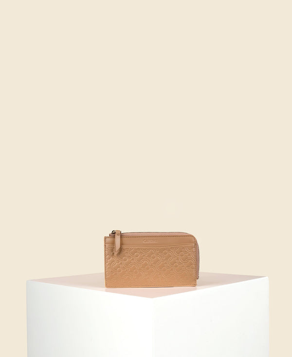 cafuné C-Lock L-Zip Cardholder - Camel