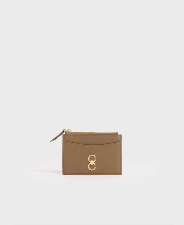 cafuné Double-C Card Case - Tan