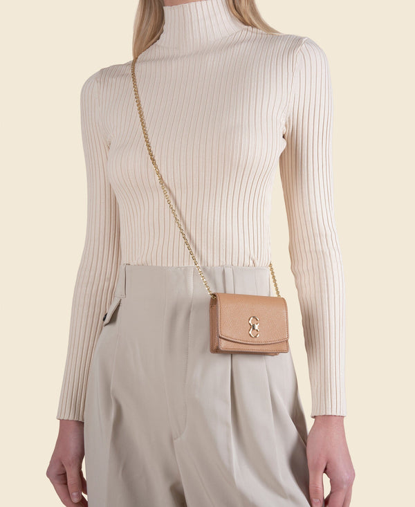 Cafuné Double-C Cardholder - Camel