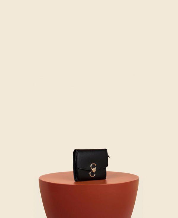 cafuné Double-C Wallet - Black