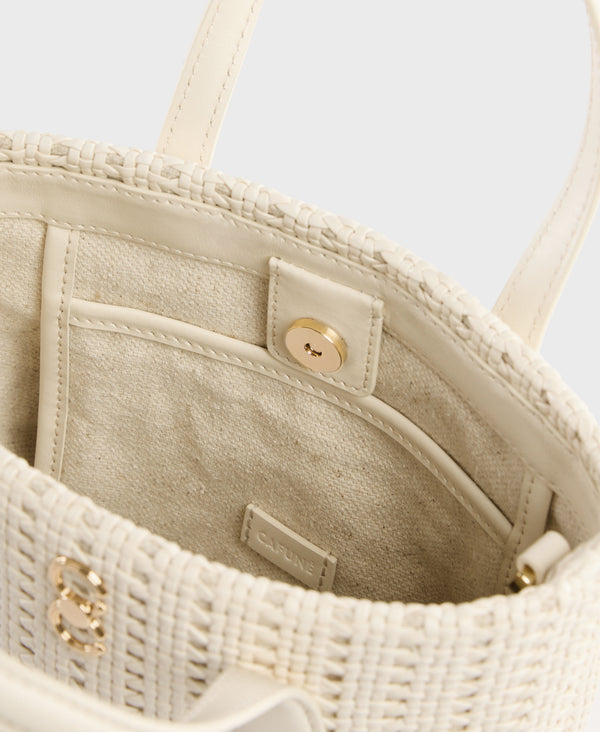 Cafuné Mini Hexa Tote - White(Woven)