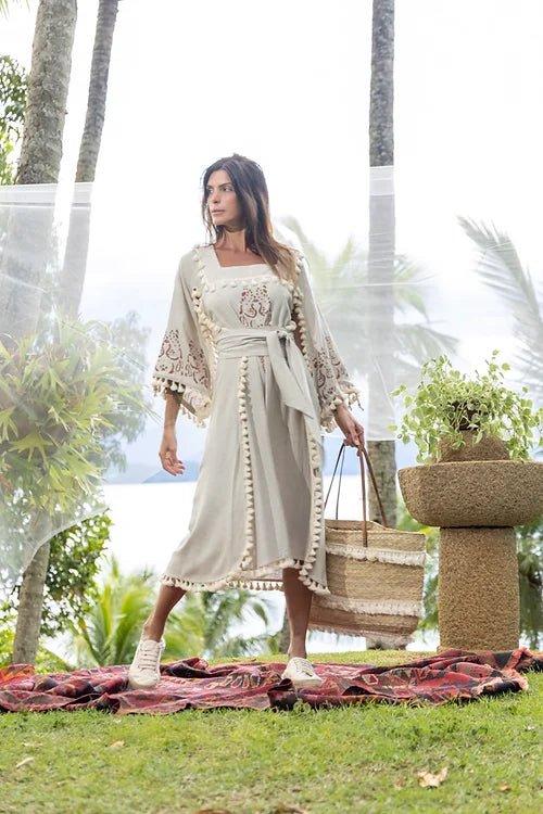 Caipora Andino Linen Kimono Dress