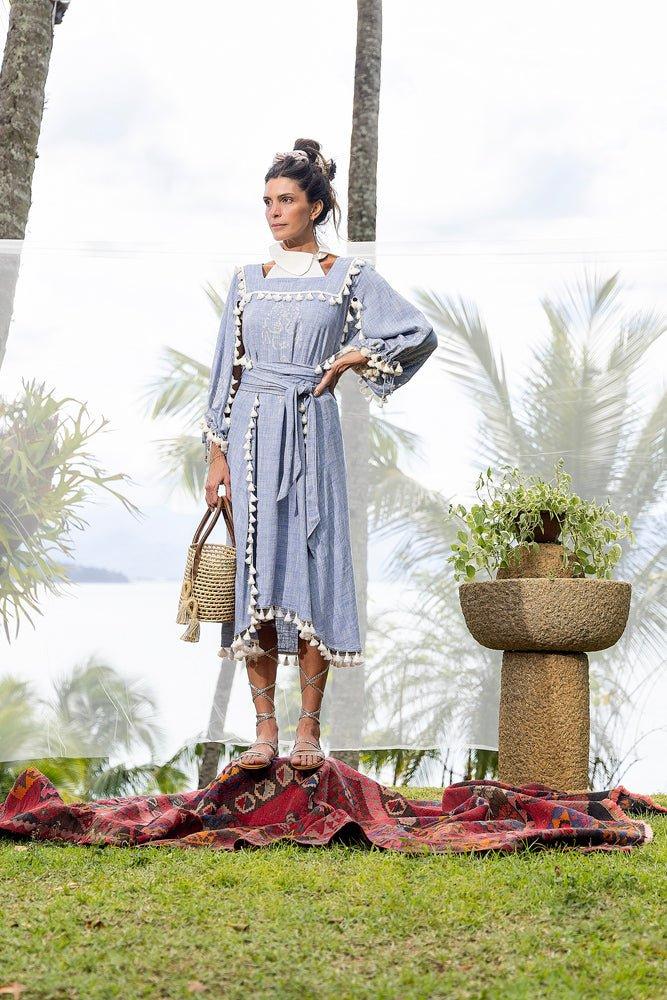 Caipora Andino Linen Kimono Dress