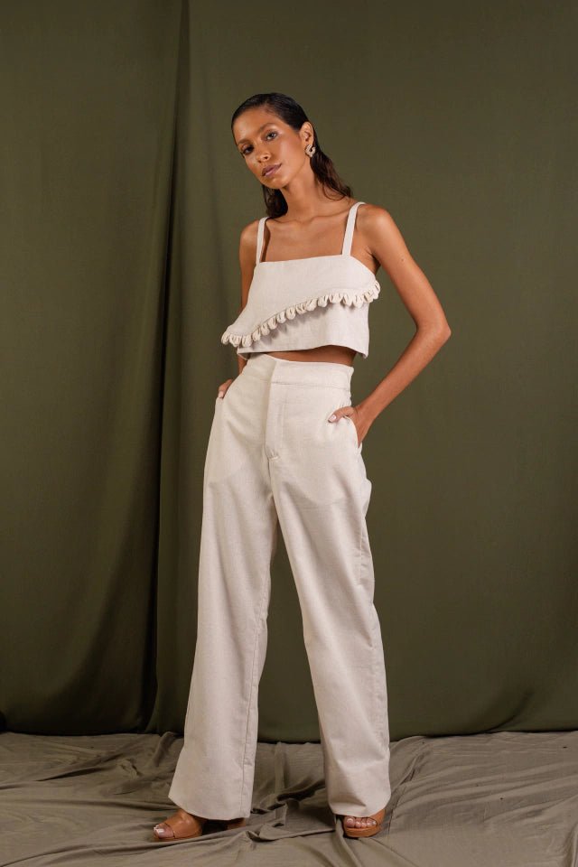 Caipora Araripe Tailored Linen Trousers